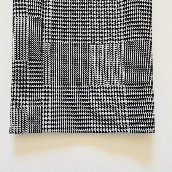 Ann TAylor Pant Trouser Houndstooth Herringbone Plaid Black White Winter Classic - Picture 6 of 9